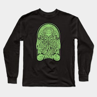 God Cthulhu Green (Black Print) Long Sleeve T-Shirt